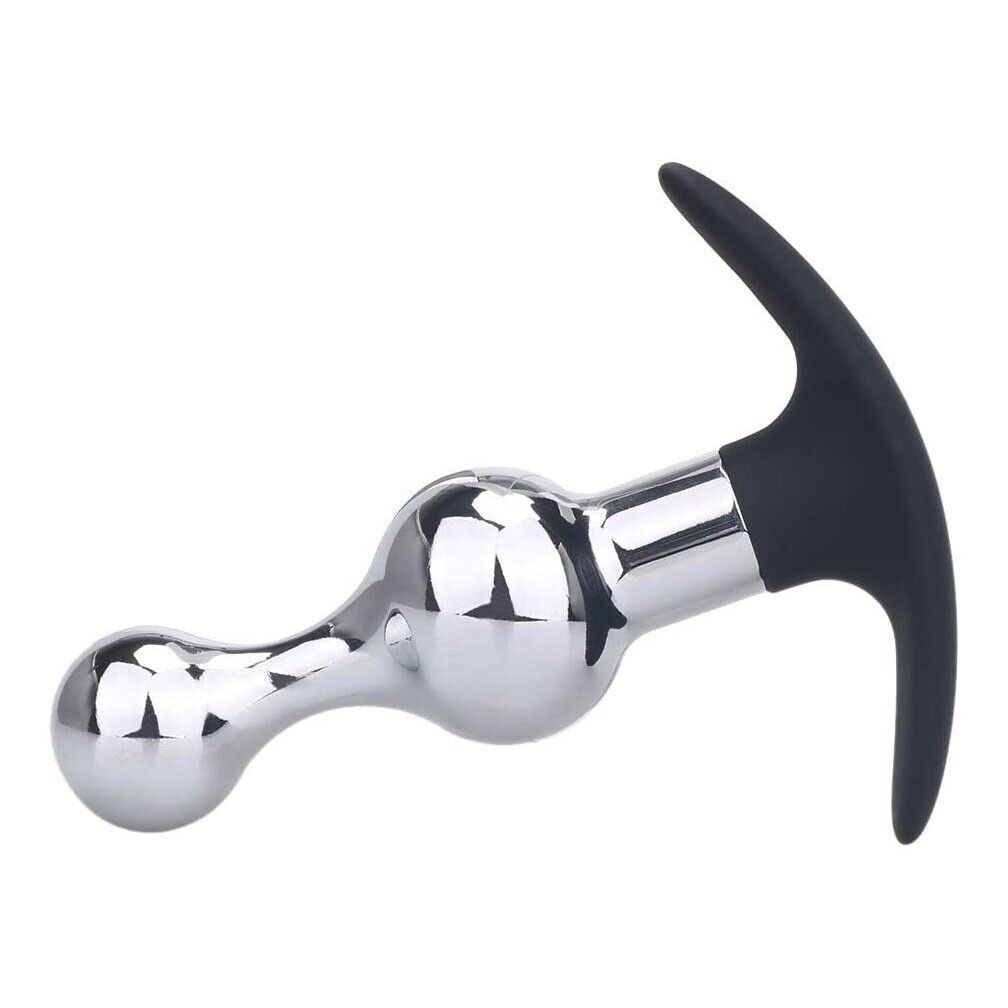 Wearable Metal Silicone Butt Plug Anal Plug Ass Stretcher Dildo Sex Toys