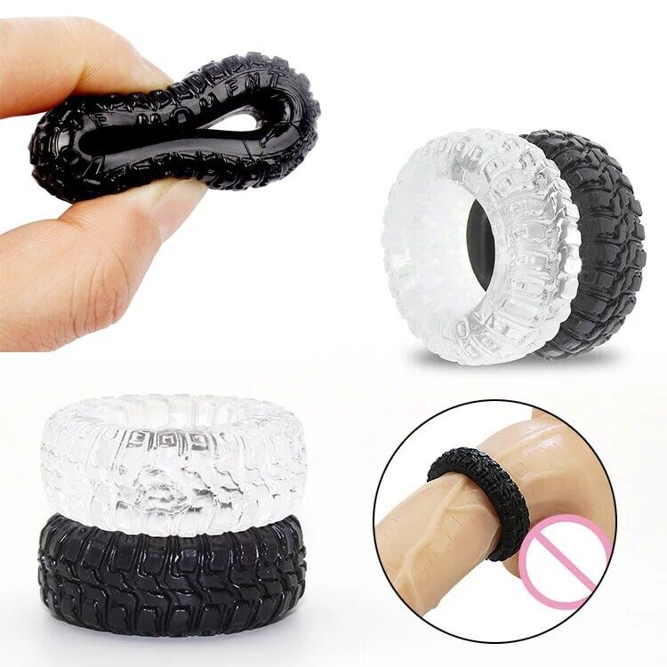 Silicone Truck Tire Penis Cock Rings Ball Stretcher Sex Toys for Men Couples
