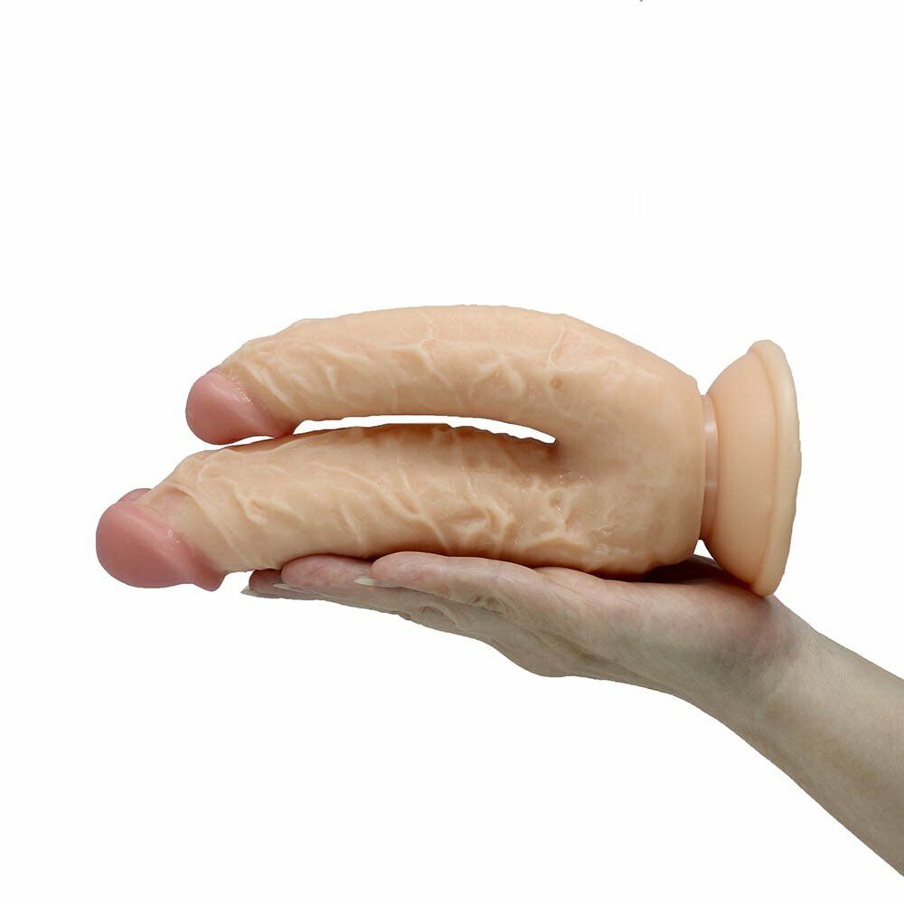 Realistic Vaginal Anal G-spot DP Sex Toy Dildo Dong Double Penetrator