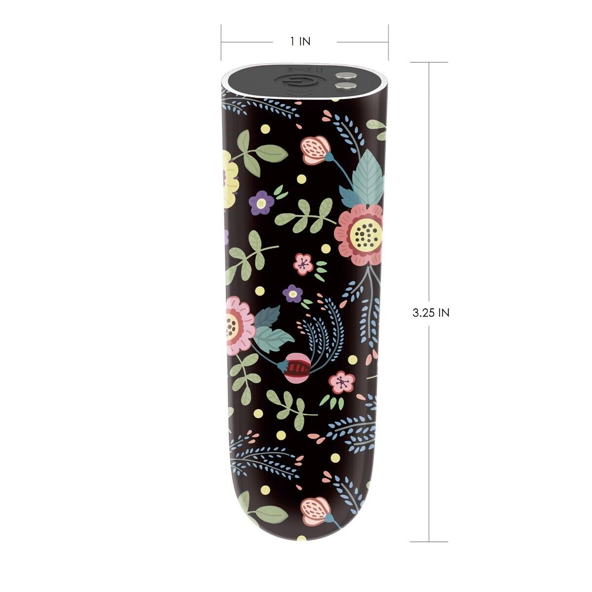 Rechargeable Floral Pattern Power Bullet Vibrator Beginner Sex Toys for Women