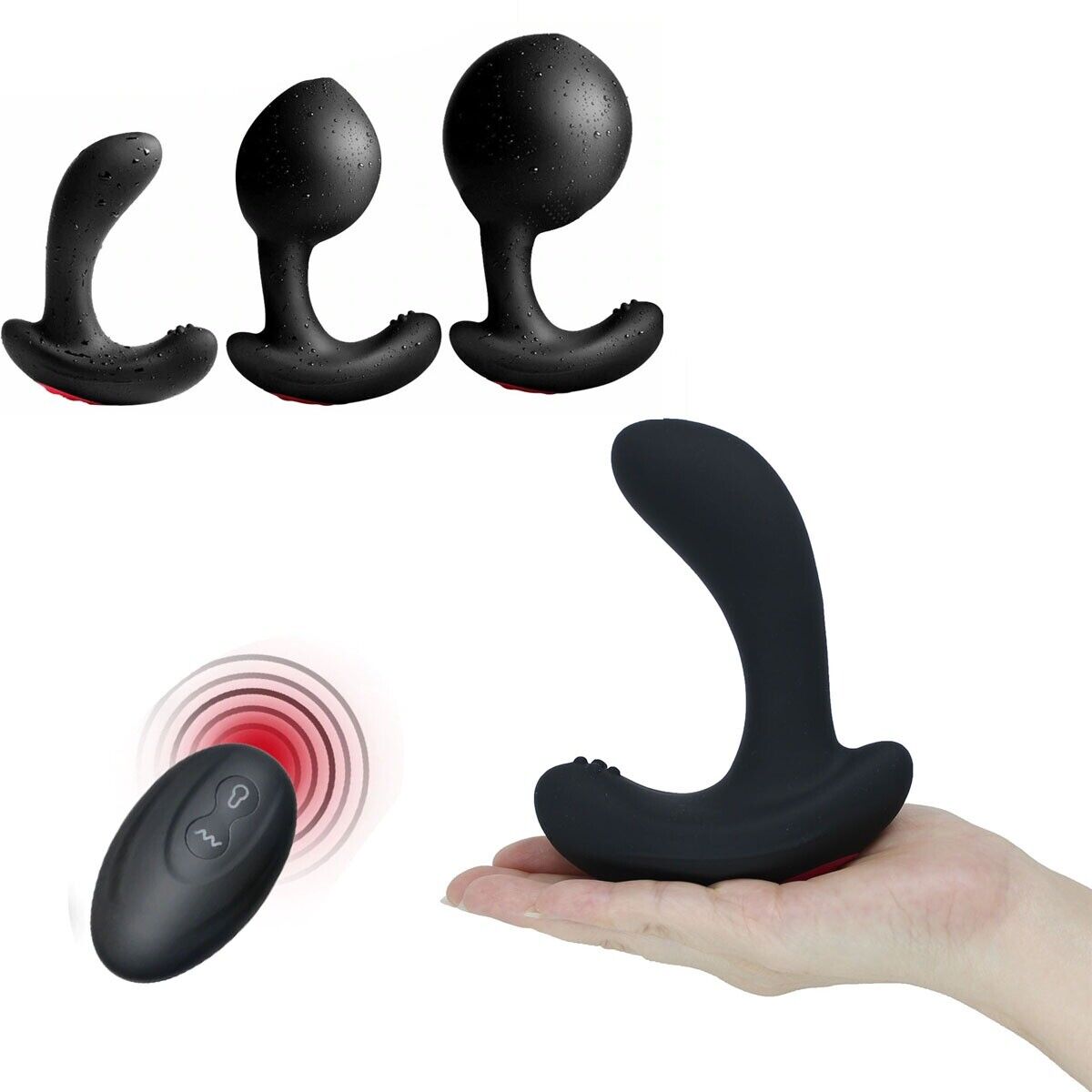 Inflatable Vibrating P-Spot G-spot Anal Vibrator Prostate Massager Butt Plug