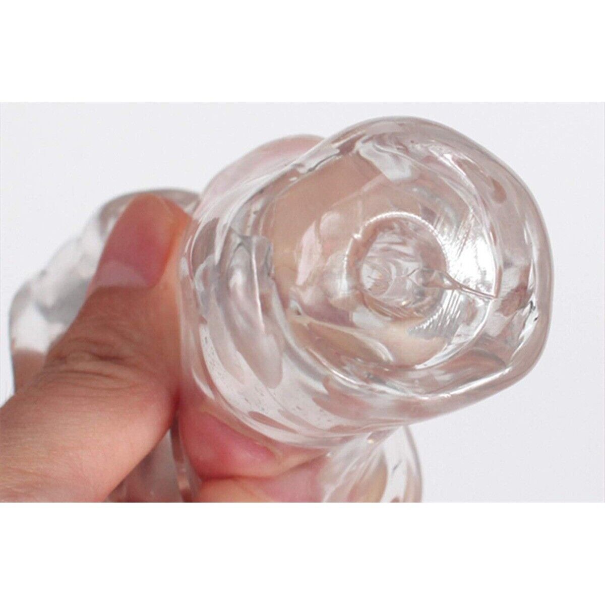 Add2.5" Clear Penis Extension Sleeve Extender Cock Cage Sheath Enlarger Enhancer