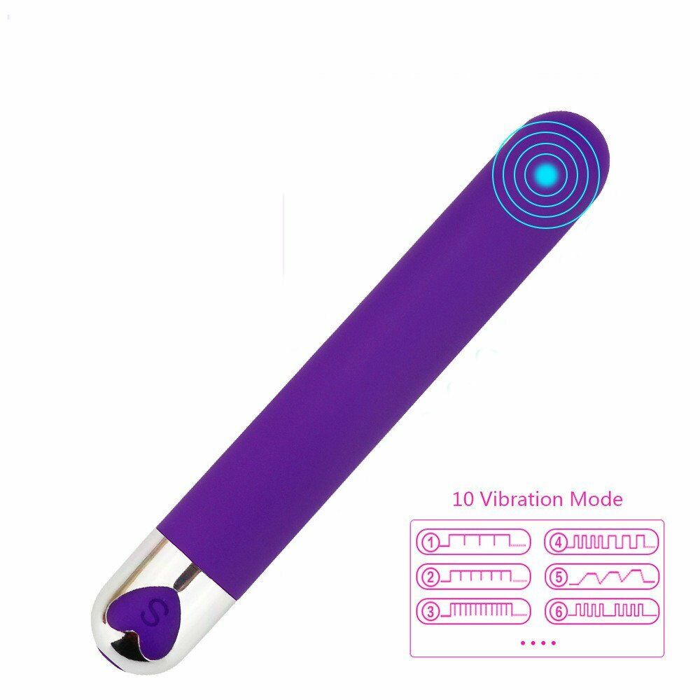 Rechargeable Extra Long Slim Slender Vibrating Bullet Vibrator Sex-toy for Women