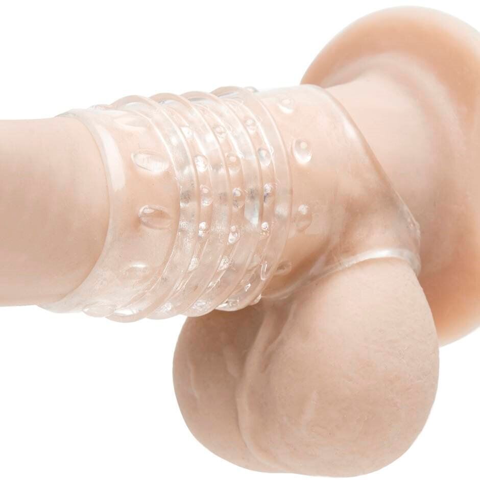 Stimulation Enhancer Textured Thick Penis Sleeve Cock Sheath Extension
