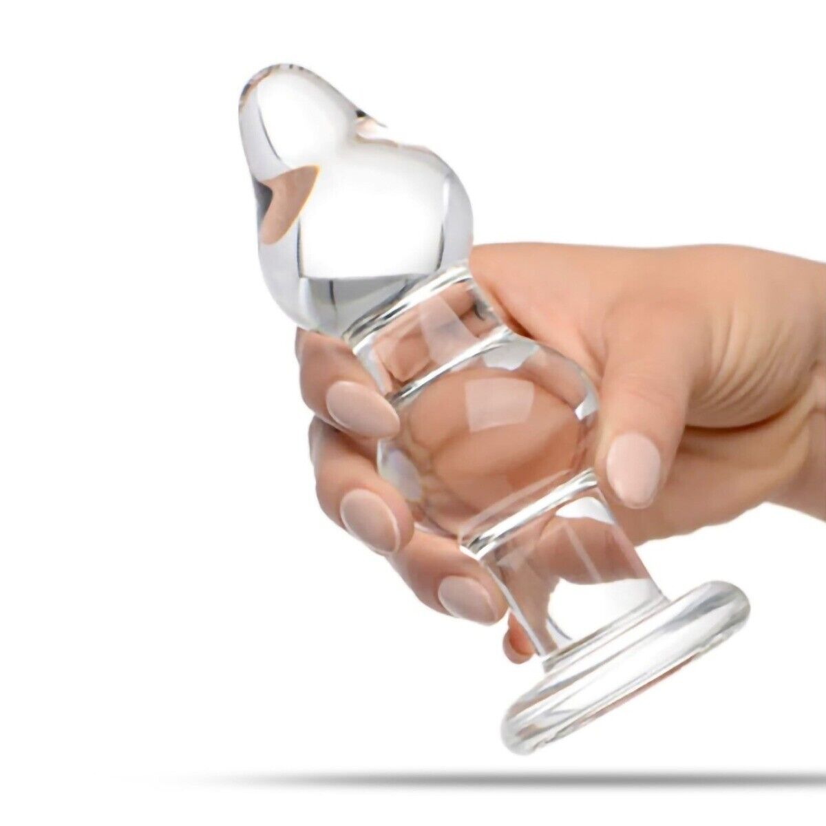 Glass Double Beaded Anal Butt Plug Dildo Beads Anal Stretching Training Sex Toys