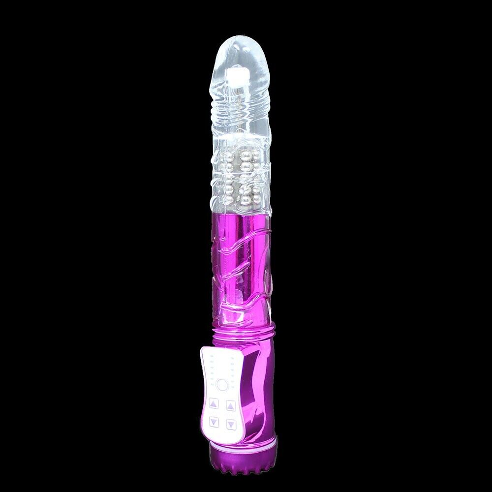 Clit G-spot Rotating Beads Vibrator Dildo Anal Rimming Sex Toy for Couples