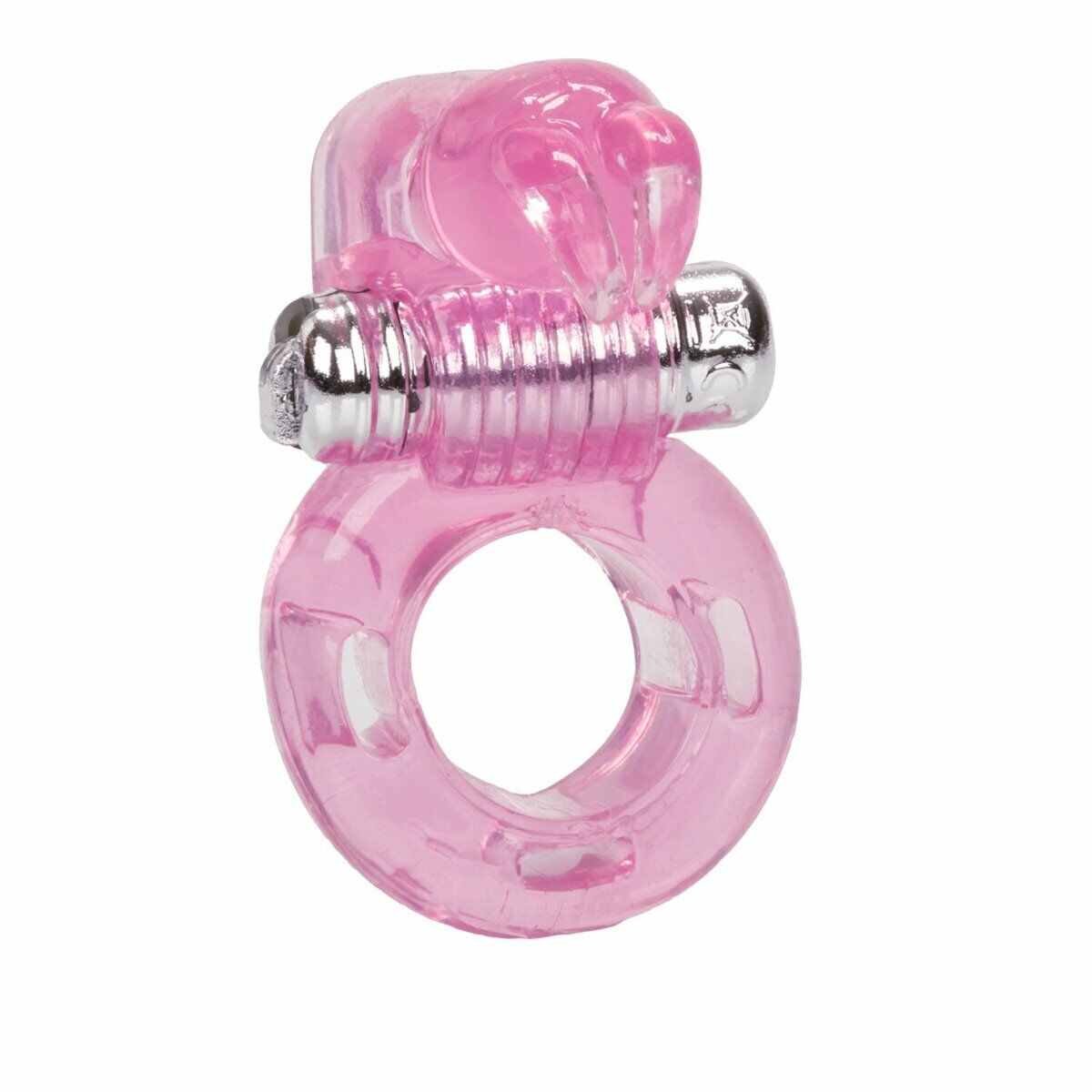 Basic Essentials Butterfly Enhancer Vibrating Penis Cock Ring Reusable Sex Toy