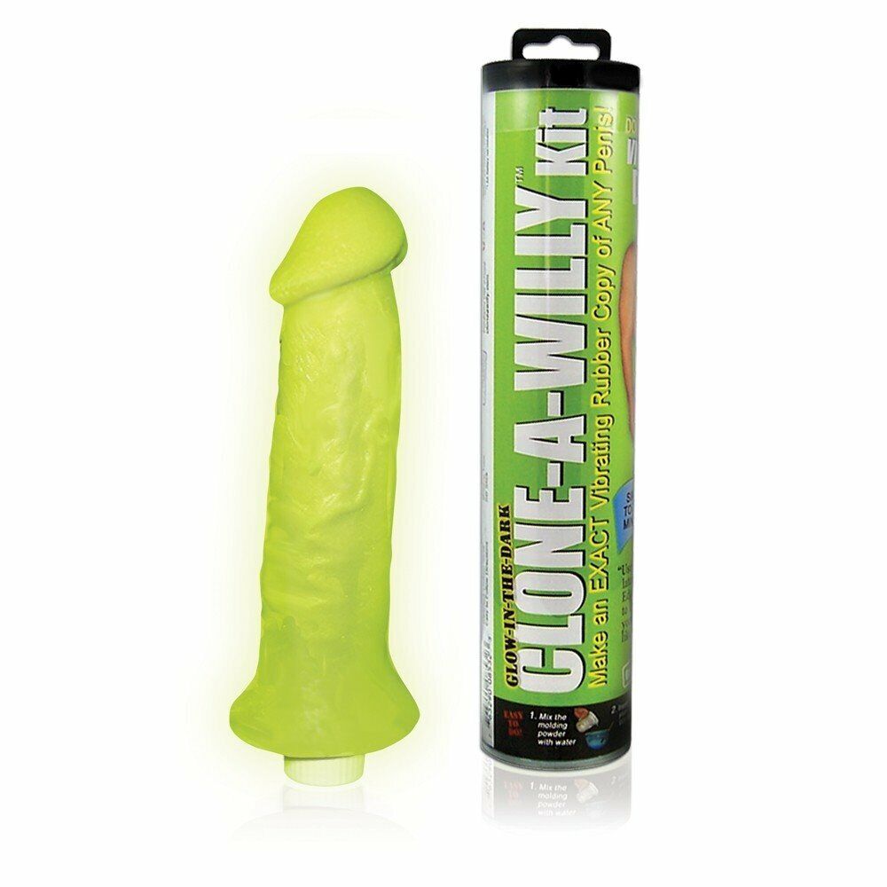 Clone a Willy Mold Your Own Penis into Vibrating Dildo Vibrator Glow in the Dark