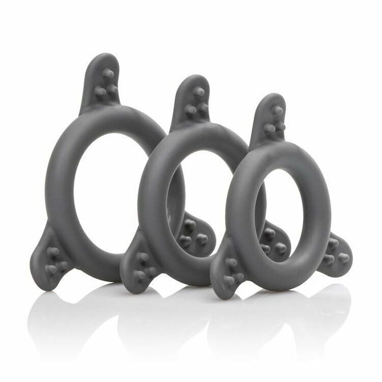 Silicone Male Penis Erection Enhancing Prolong Cock Ring Set Small Medium Large