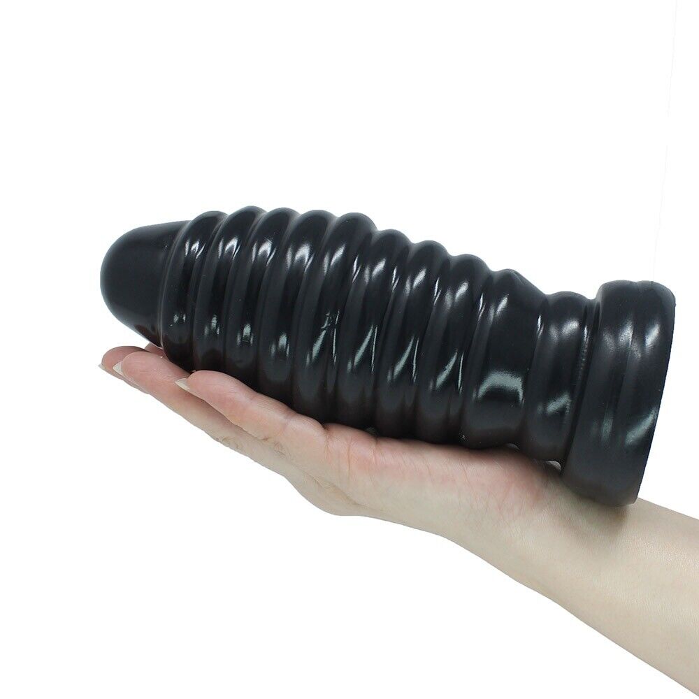 8" Huge Extra Large XXL Anal Plug Dildo Ribbed Butt Stretcher Anal Play Sex Toy