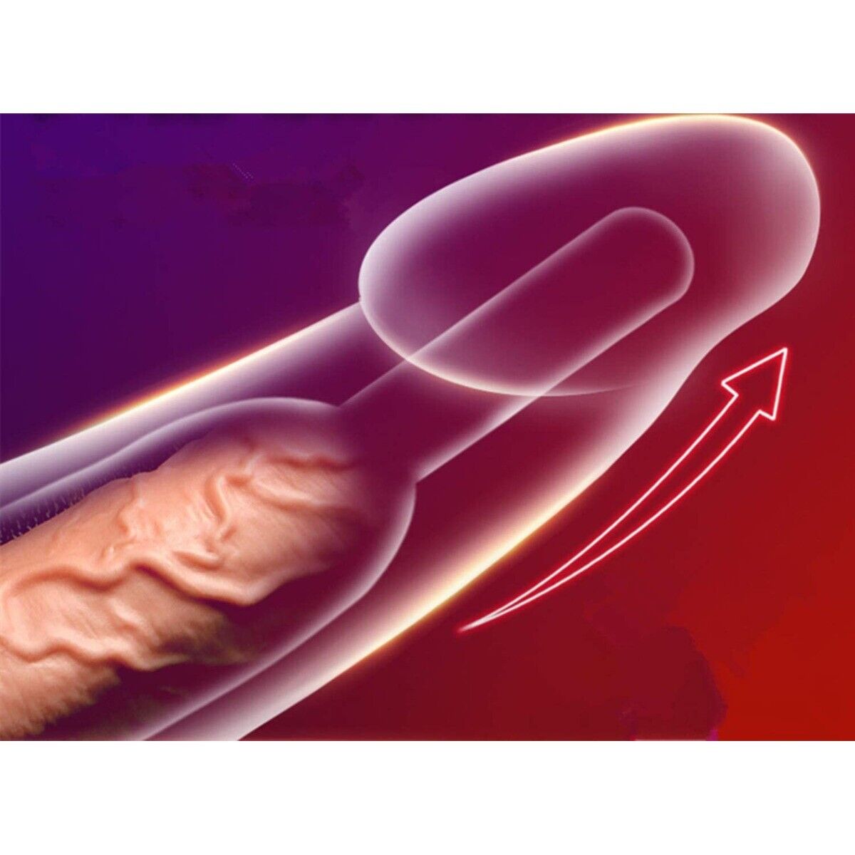 Add2.5" Clear Penis Extension Sleeve Extender Cock Cage Sheath Enlarger Enhancer