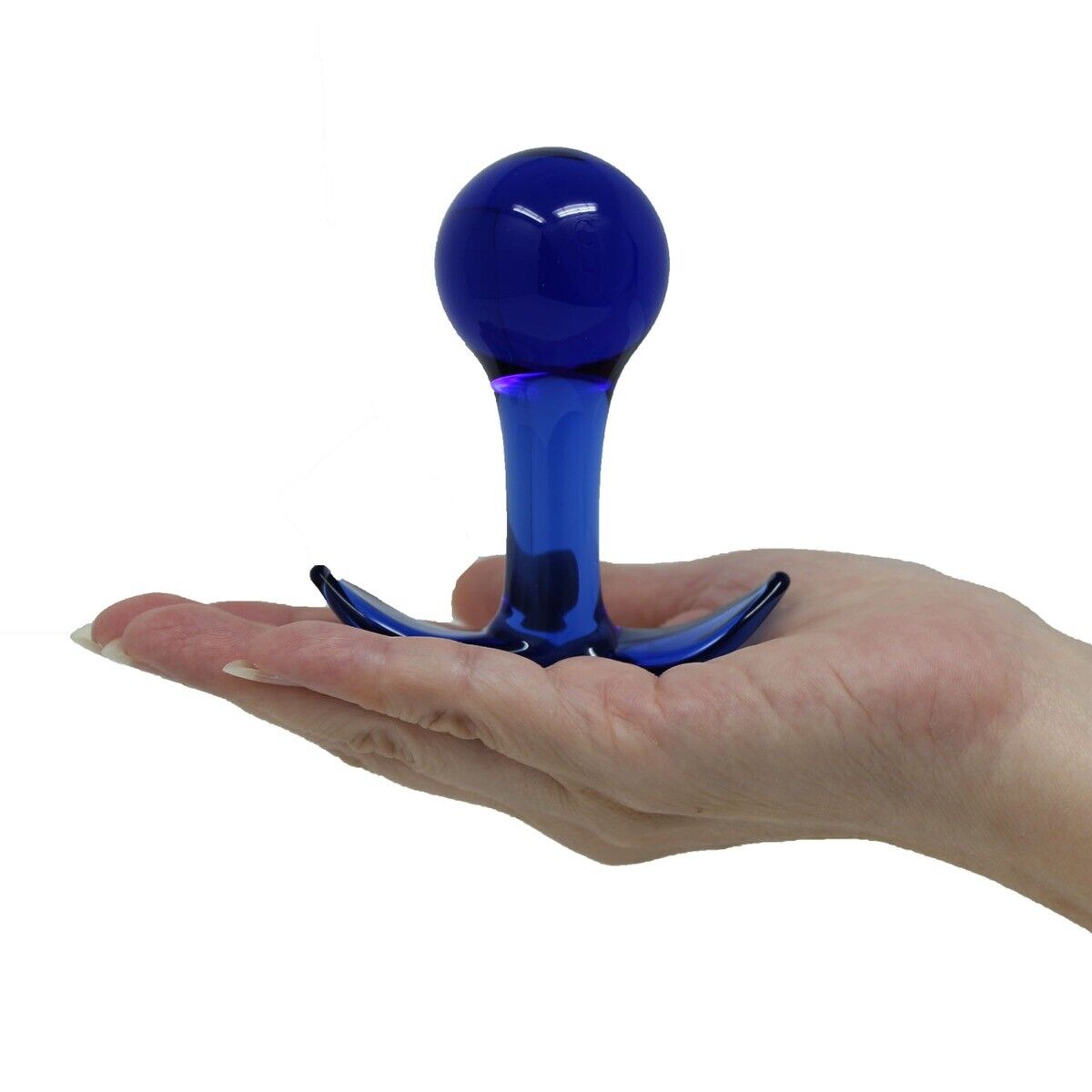 Glass Round Anal Butt Plug Dildo Beginner Anal Trainer Sex Toys