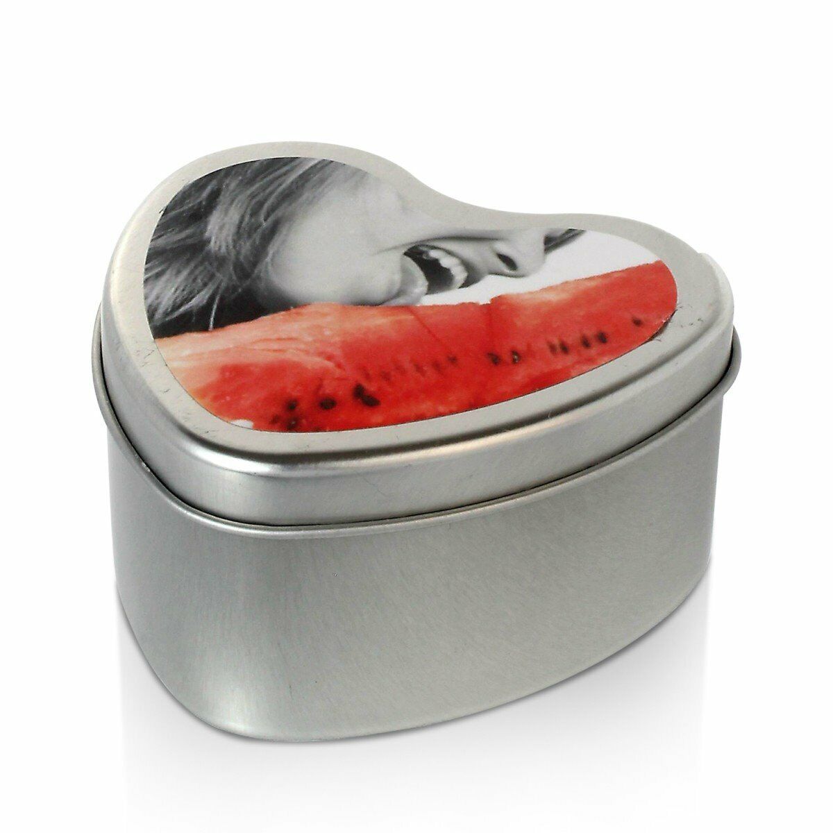 Earthly Body Edible Heart Massage Oil Candle Watermelon Flavored Scented 4.7oz