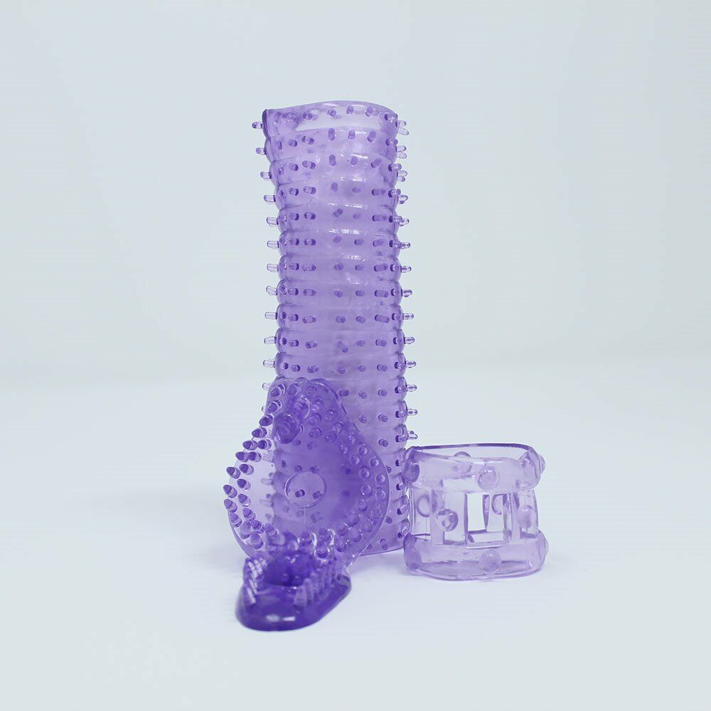 Stretchy Male Men Penis Girth Erection Enhancer Cock Ring Sleeve Extension
