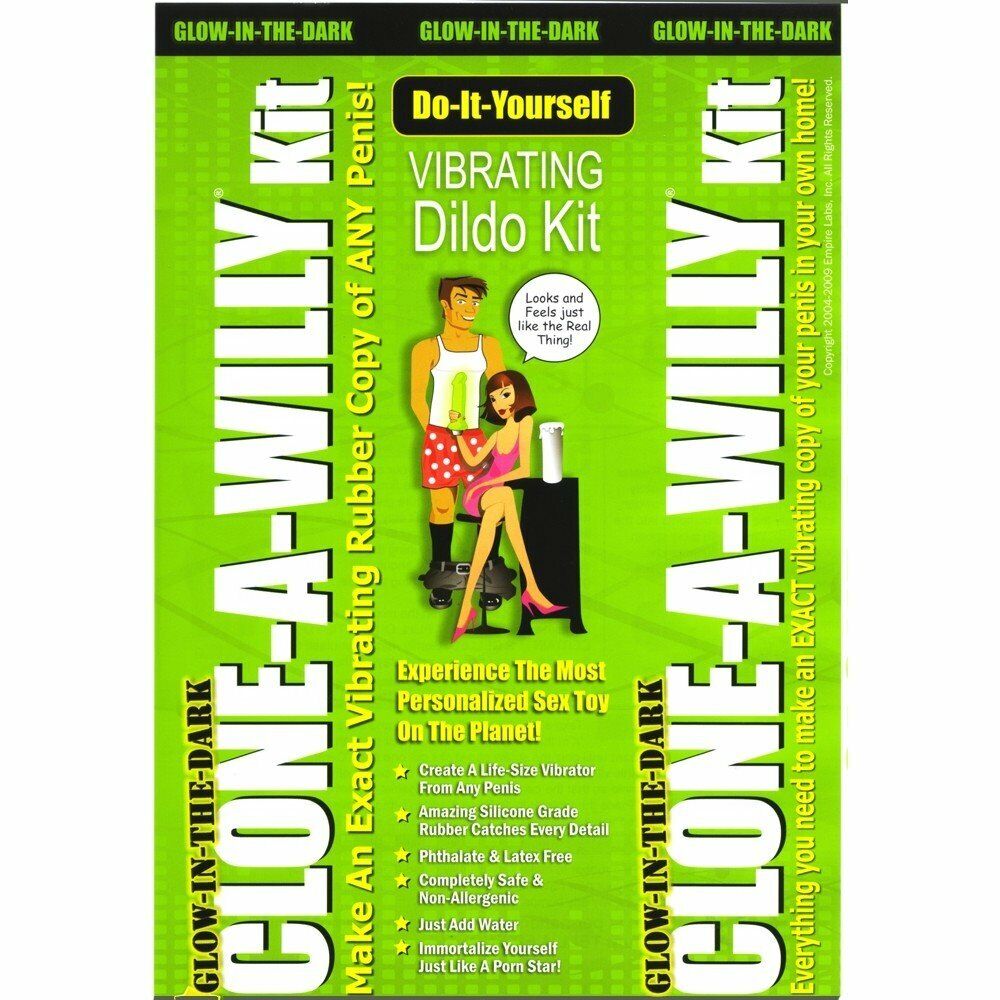 Clone a Willy Mold Your Own Penis into Vibrating Dildo Vibrator Glow in the Dark
