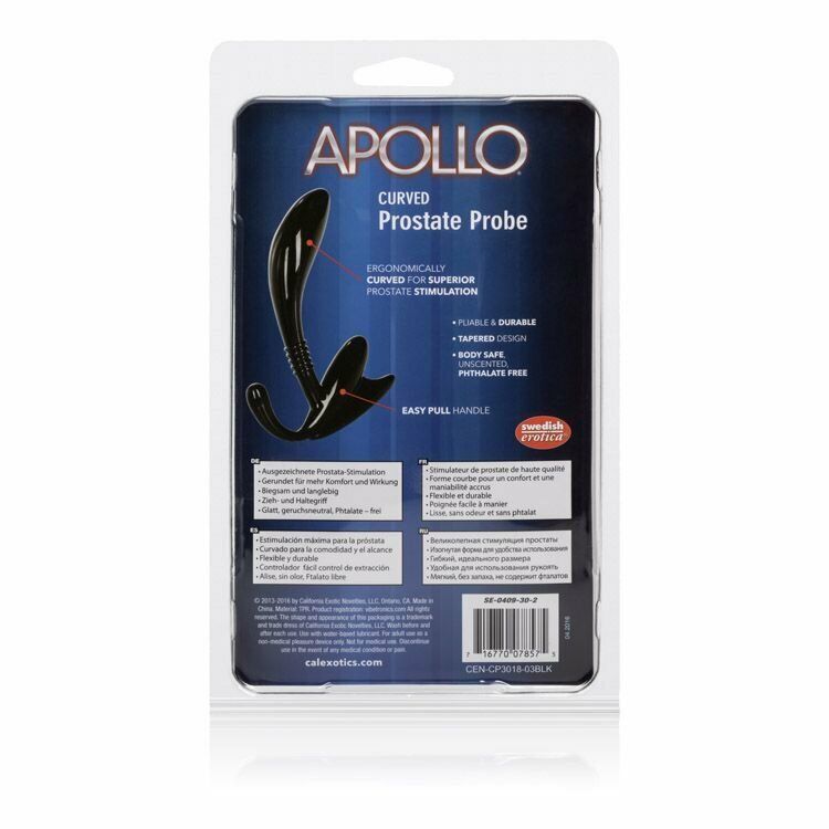 Apollo Curved Prostate Probe Men Male P-spot Massager Anal Butt Plug