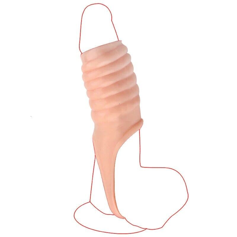 Penis Extension Extender Sleeve Sheath Enhancer Enlarger Sex Toy for Couple Men