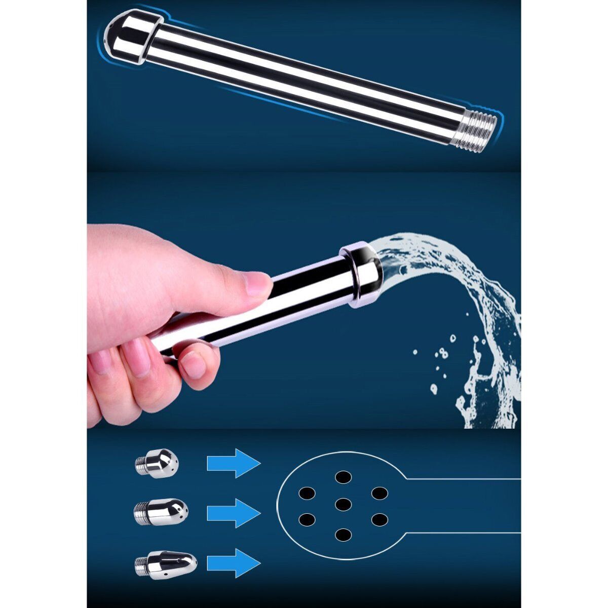 Shower Enema Douche Tip Kit Accessory Attachment Vaginal Anal Cleaner