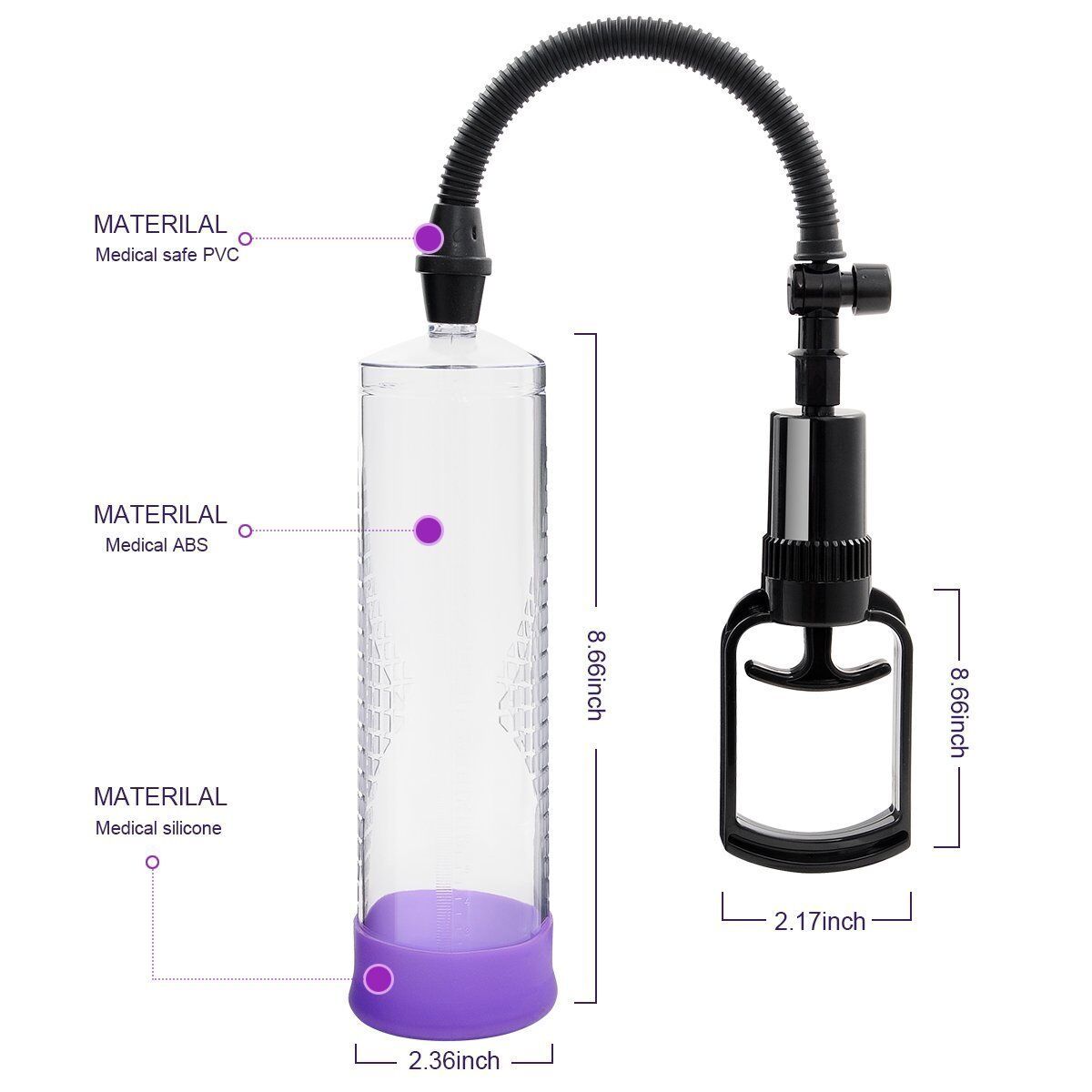 Beginner Vacuum Suction Male Penis Pump Enlarger Enhancer Extender Enhancement