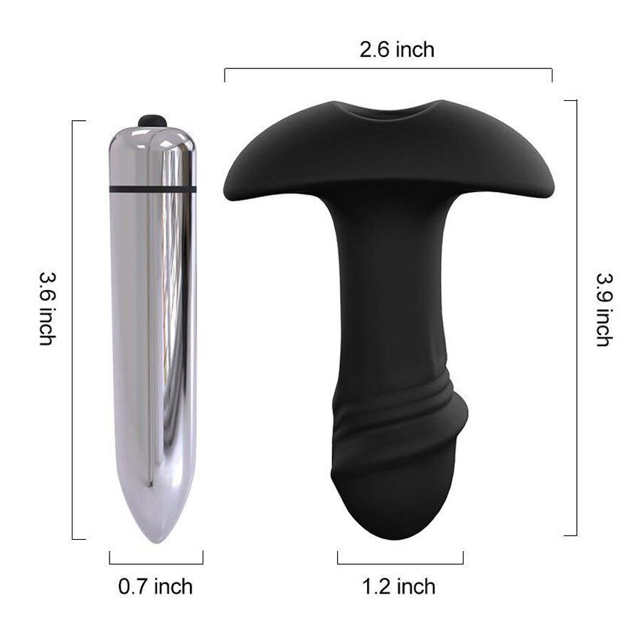 7x Speed Vibrating Silicone Anal Butt Plug Dildo Vibe Vibrator Anal Sex Toys