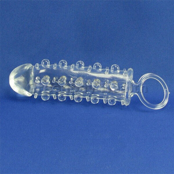 Male Penis Extender Extension Cock Sleeve Girth Orgasm Enhancer French Tickler