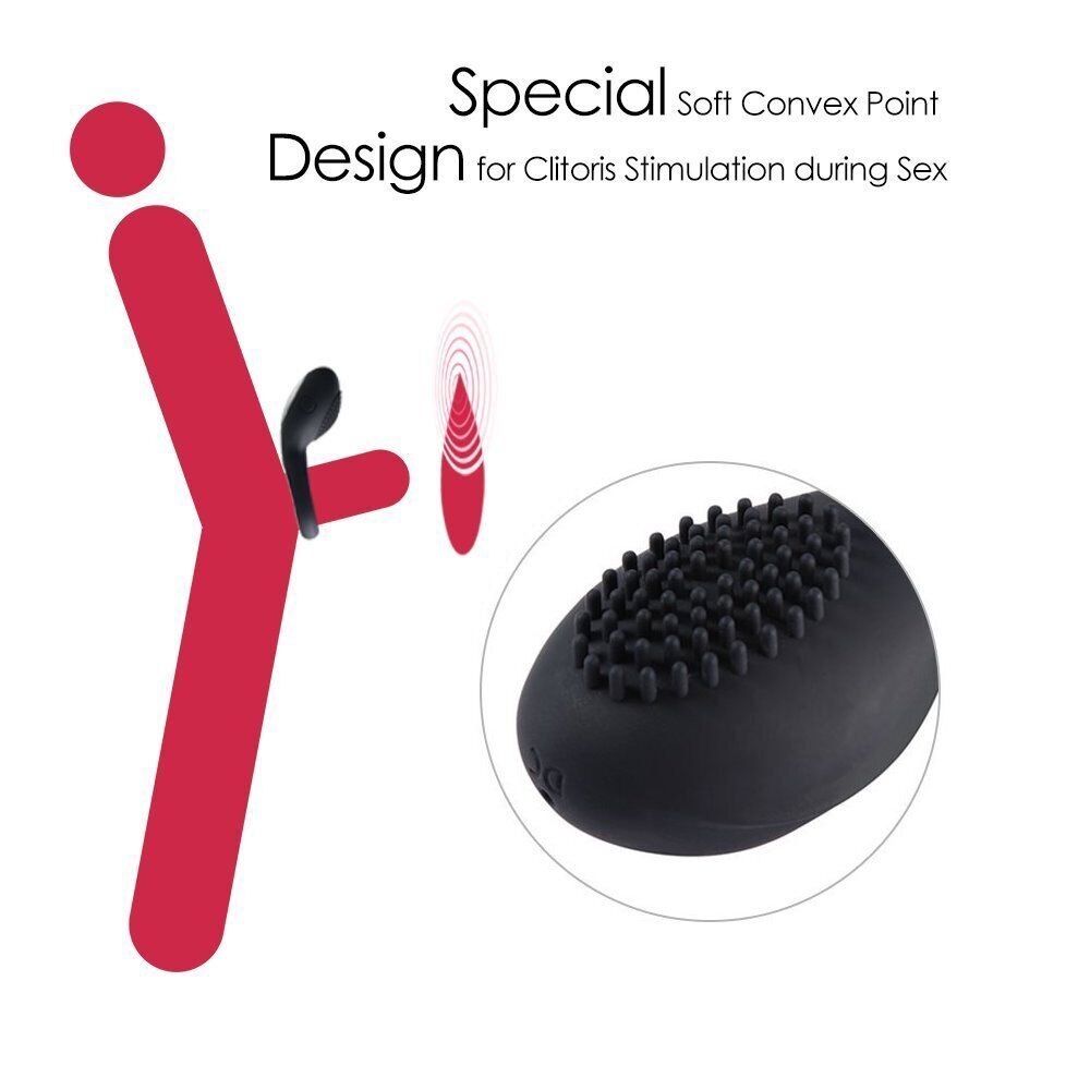Rechargeable Silicone Clit Stimulator Penis Cock Ring Sex Toys for Men Couples