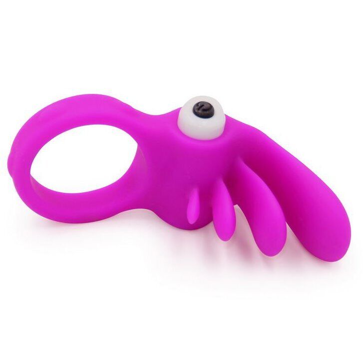 Silicone Vibrating Clit Stimulator Penis Enhancer Cock Ring Sex-toys for Couples