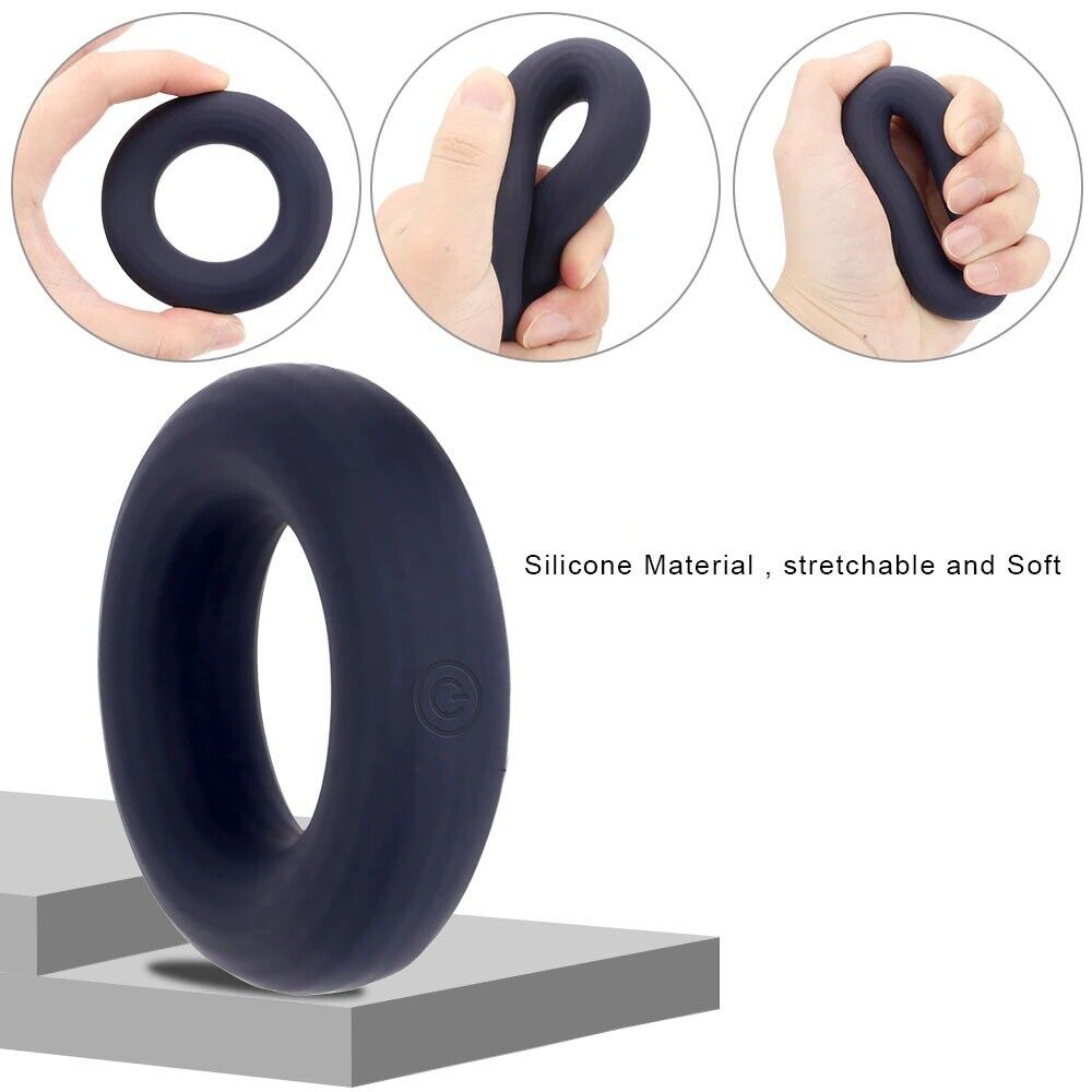 Wireless Remote Control Thick Donut Vibrating Penis Cock Ring Sex Toys
