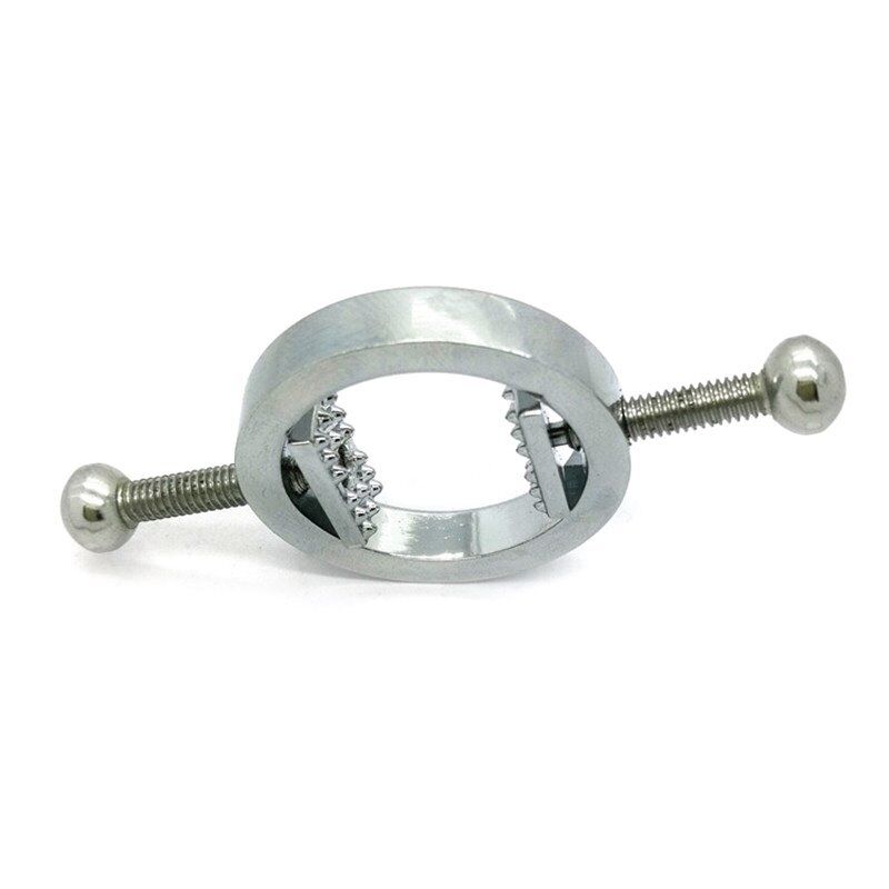 Adjustable Screw Nipple Clamps Press Clip Breast Nipple Torture Play Sex Toys