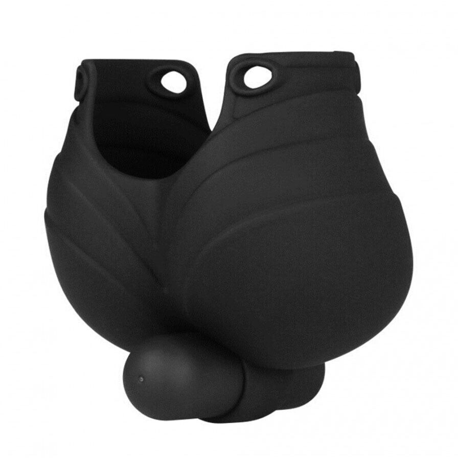Vibrating Ball Testicle Scrotum Pouch Cinch Penis Cock Ring Male Enhancer Sextoy
