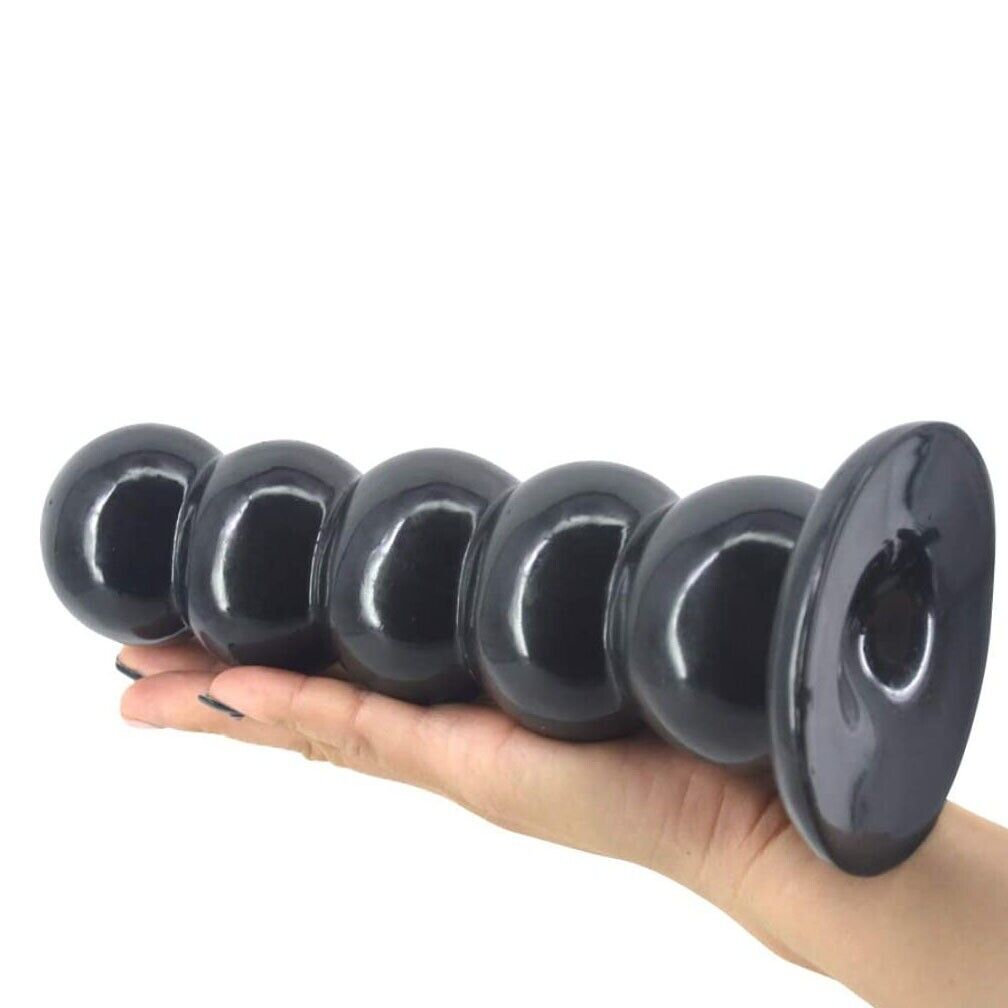 Soft Bendable Squeezable XL Extra Large Anal Butt Plug Beads Dildo Suction Cup