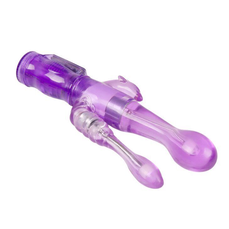 Bendable Flexible Clit G-spot Anal Triple Pleasure Rabbit Vibrator Vibe Dildo