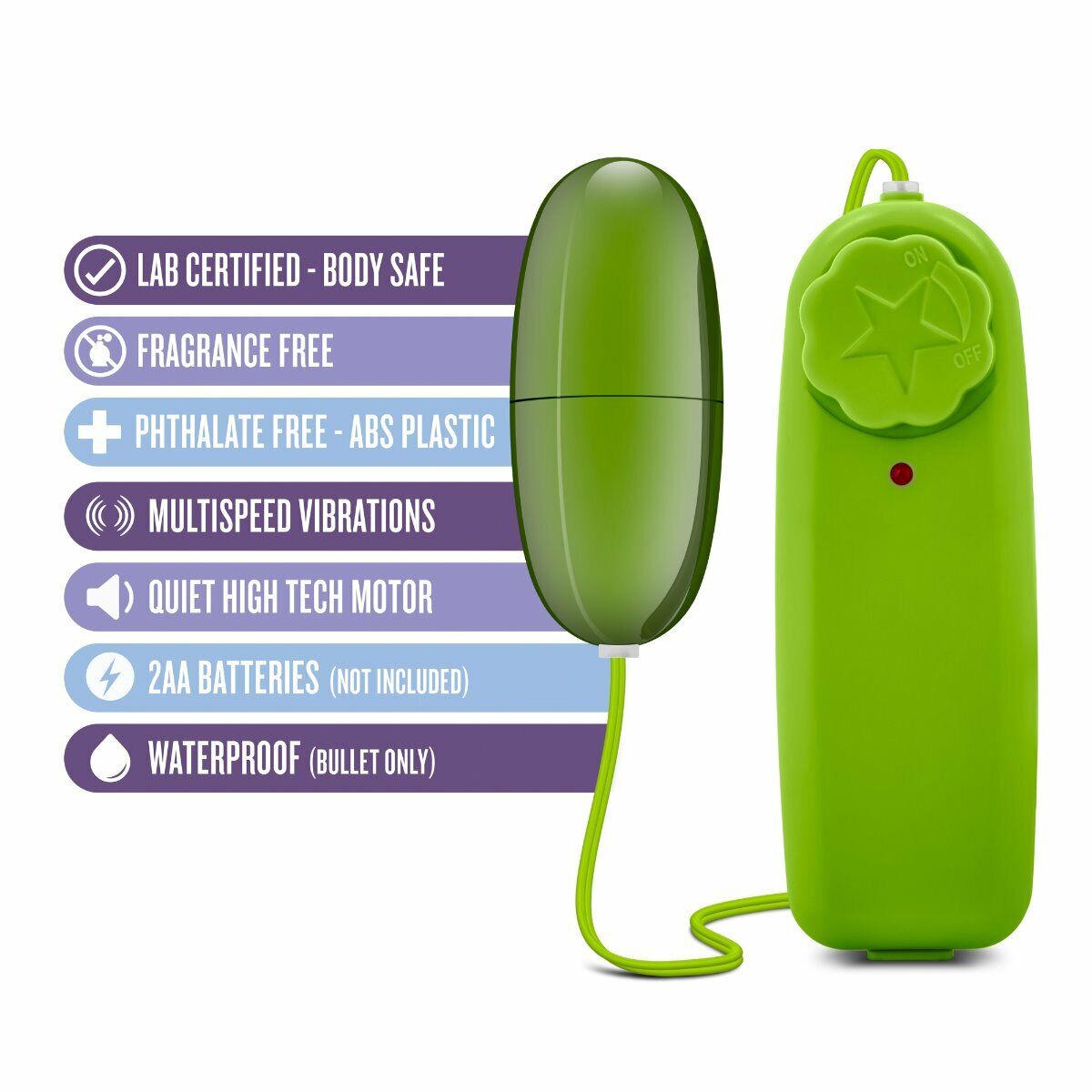 Lime Green Multi-speed Vibrating Bullet Egg Vibrator Beginner Sex Toys for Women