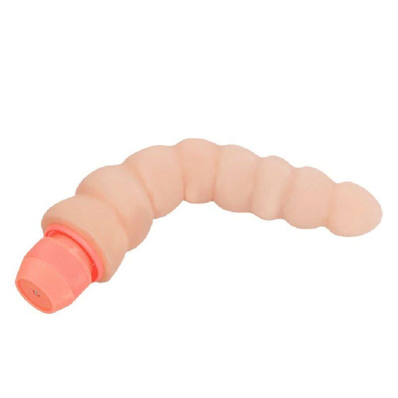 Soft Beaded Ribbed Flexible Bendable Posable Anal Vibrator Butt Plug