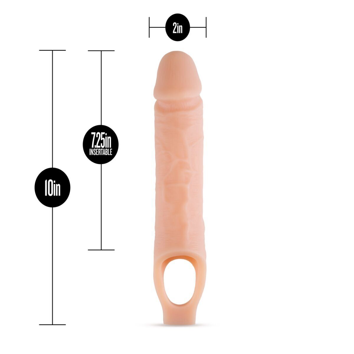 10" Silicone Cock Sheath Male Penis Extension Extender Girth Enhancer Enlarger