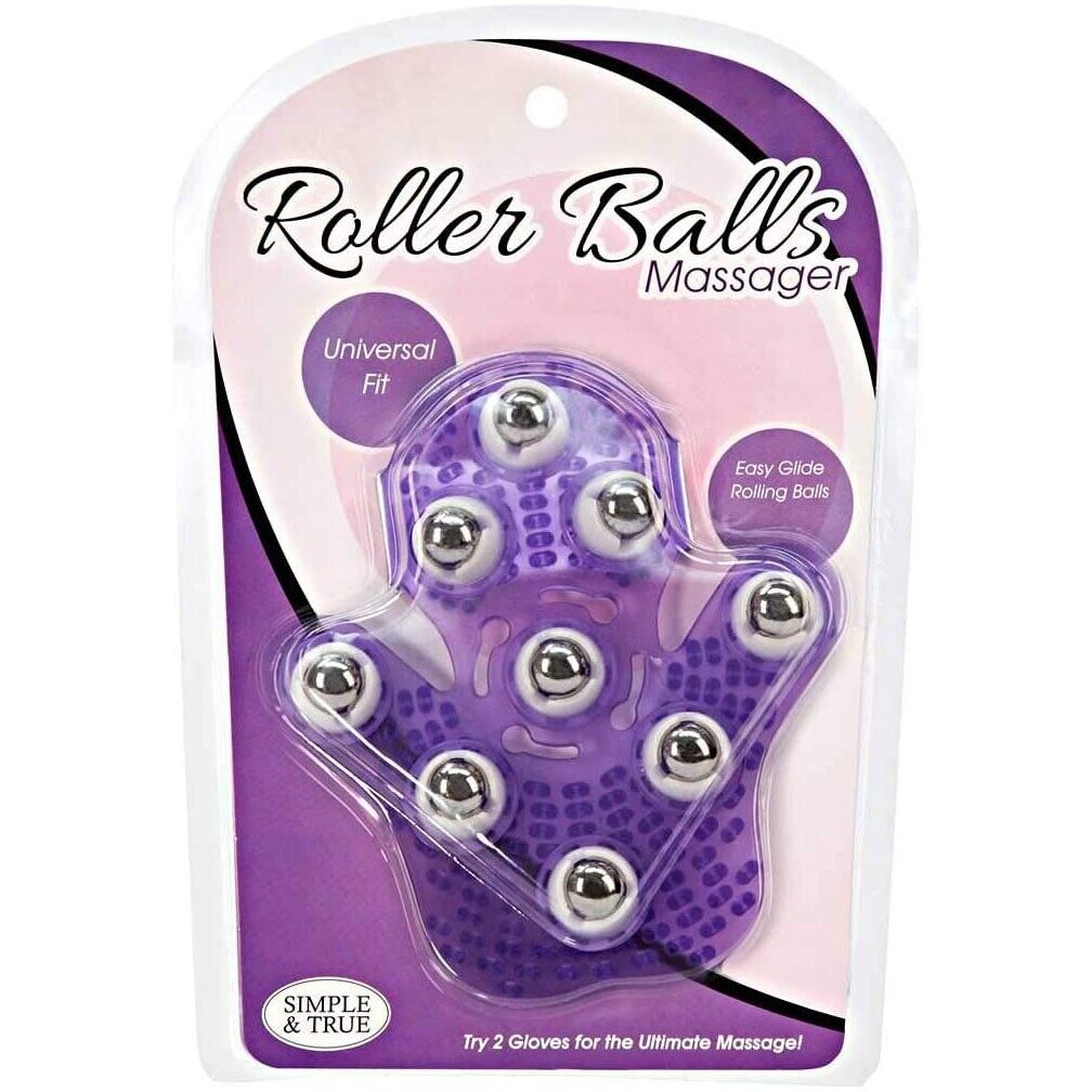Hand Held 360-degree Roller Balls Full Body Massager Glove