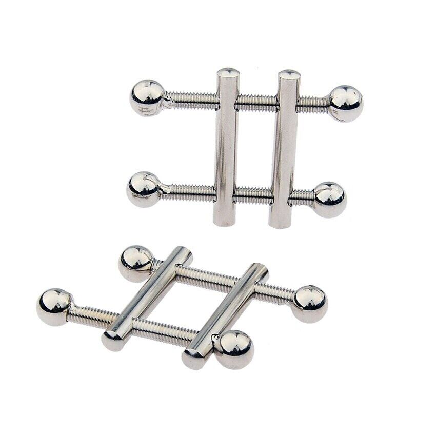 Metal Nipple Grips Crossbar Clamps Nipple Vices BDSM Bondage Sex Toys