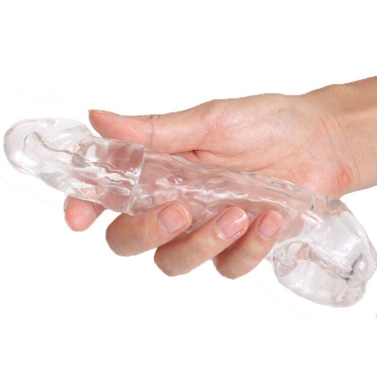 Add2.5" Clear Penis Extension Sleeve Extender Cock Cage Sheath Enlarger Enhancer