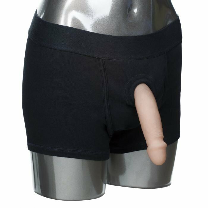 Packer Gear Black Boxer Brief Strap-on Harness L/XL FTM Packing Sex Toys