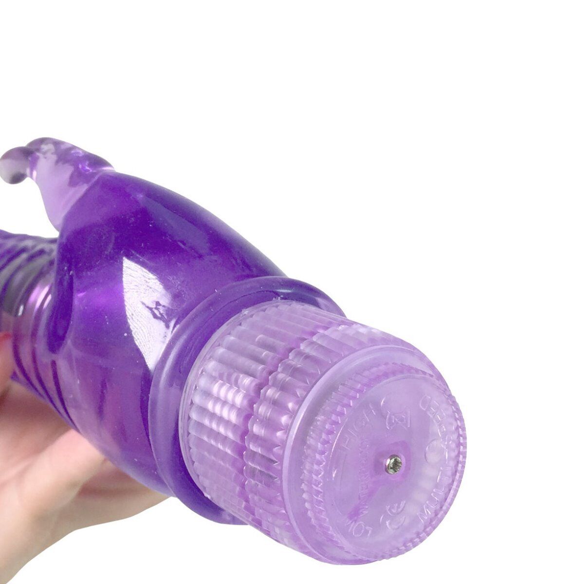 Realistic Jelly Clit G-spot Dual Stimulator Rabbit Vibrator Dildo Female Sex Toy