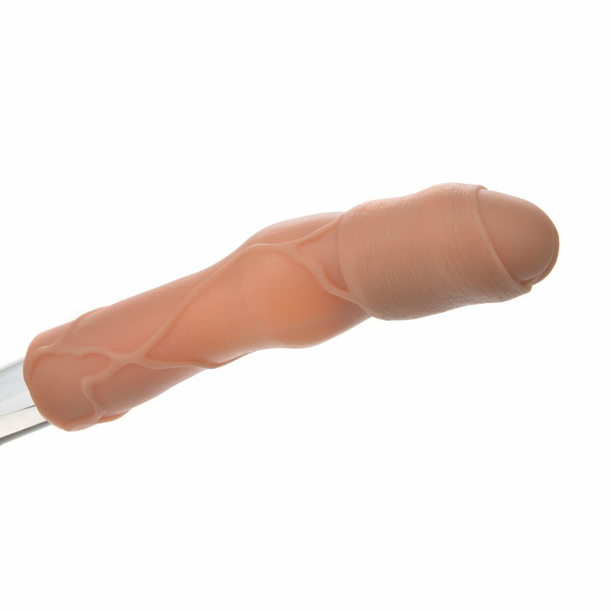Vibrating Uncircumcised Add 3" Cock Penis Extender Extension Xtender Sleeve