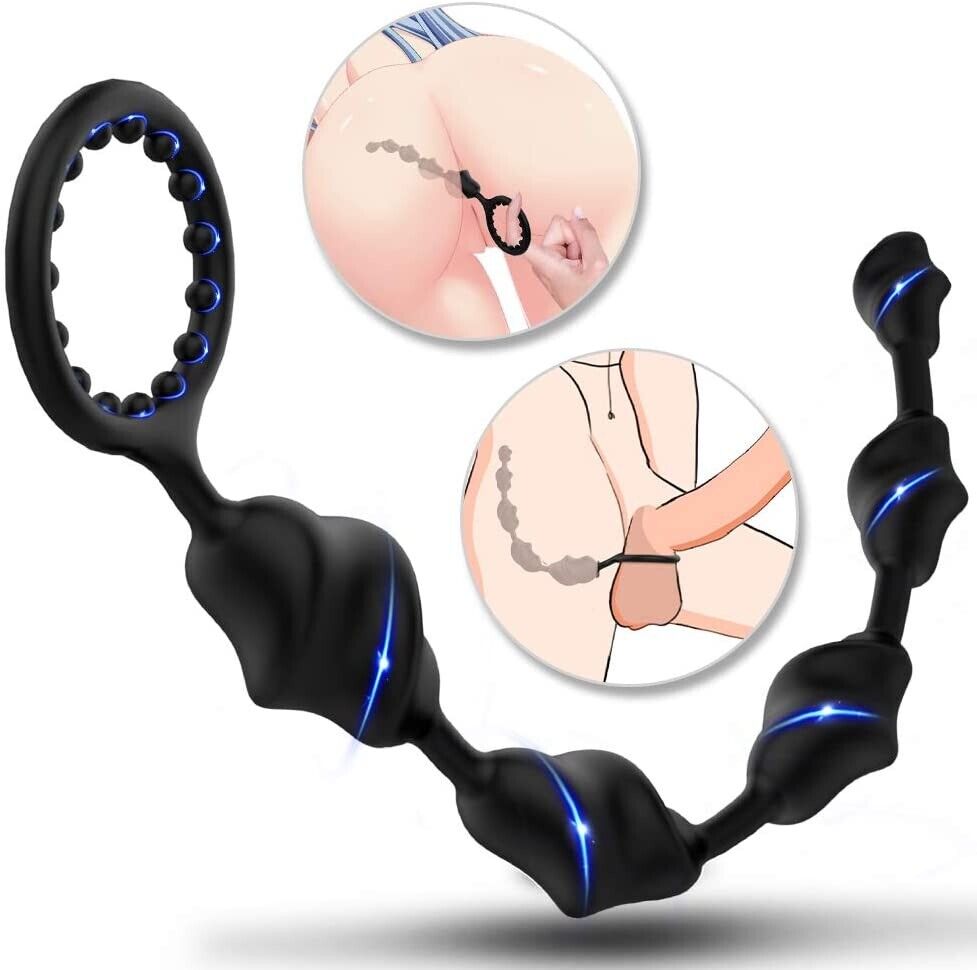 Silicone Flexible Spiral Anal Beads Butt Plug Beginner Couple Anal Play Sex Toys