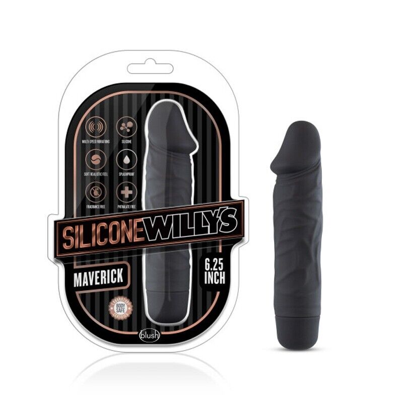 Silicone Willy 6.25" Vibrating Realistic Dildo Cock Vibrator Beginner Sex Toys
