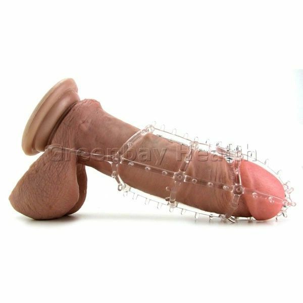 Ultimate Cock Cage Orgasm Penis Sleeve Extension Girth Enhancer French Tickler