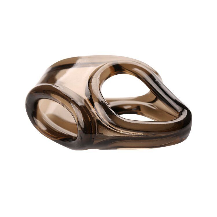 Stretchy Penis Erection Enhancer Cock Ring Cage Sleeve Ball Stretcher Splitter