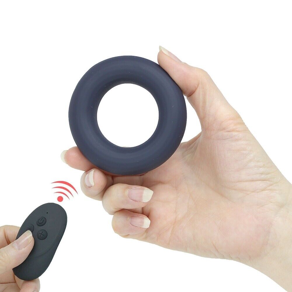 Wireless Remote Control Thick Donut Vibrating Penis Cock Ring Sex Toys