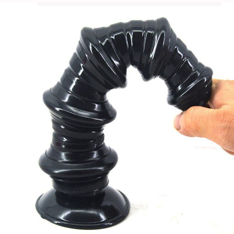 8" Large Ribbed Anal Dildo Butt Plug Anal Stretcher Dilator Expending Sex Toys