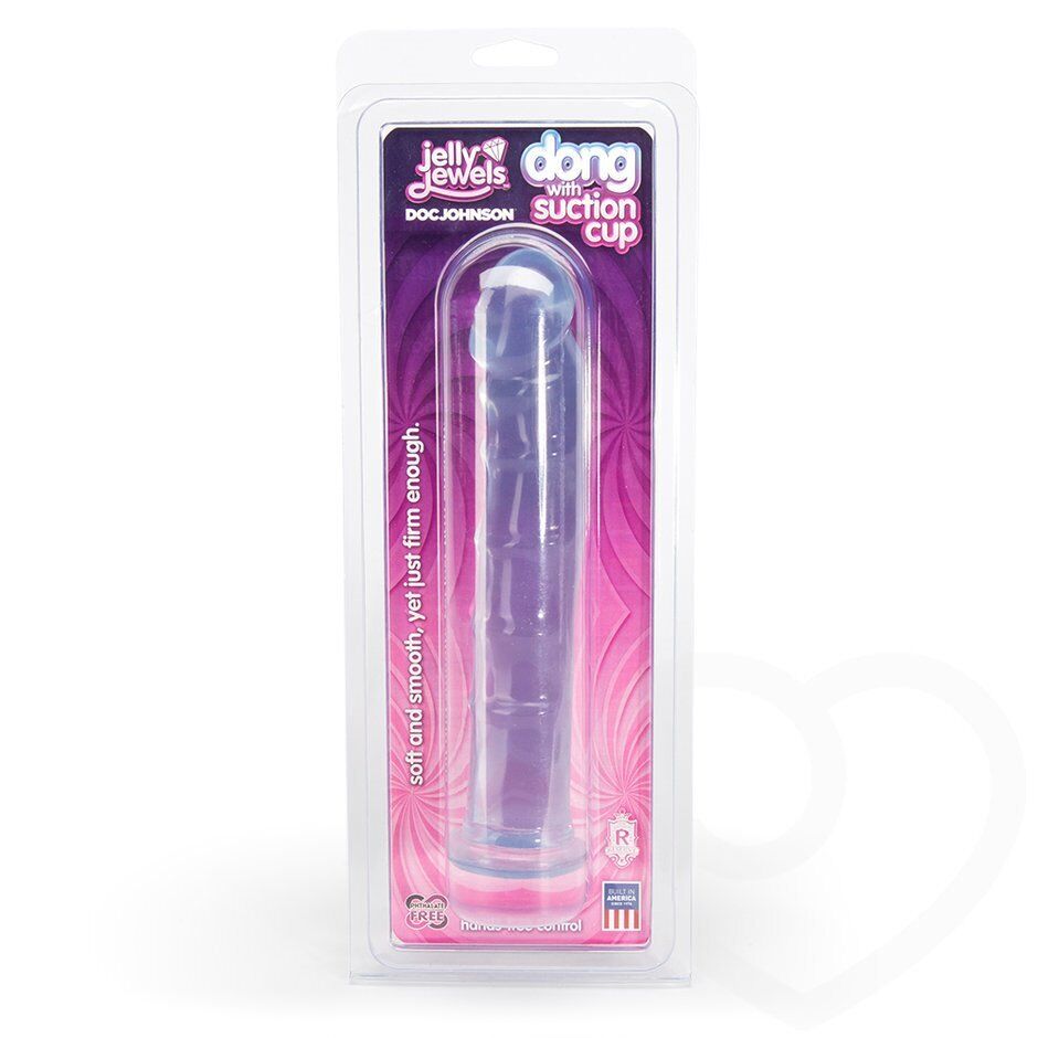 Jelly Jewels 8" Realistic Anal G-spot Dildo Butt Plug with Suction Cup