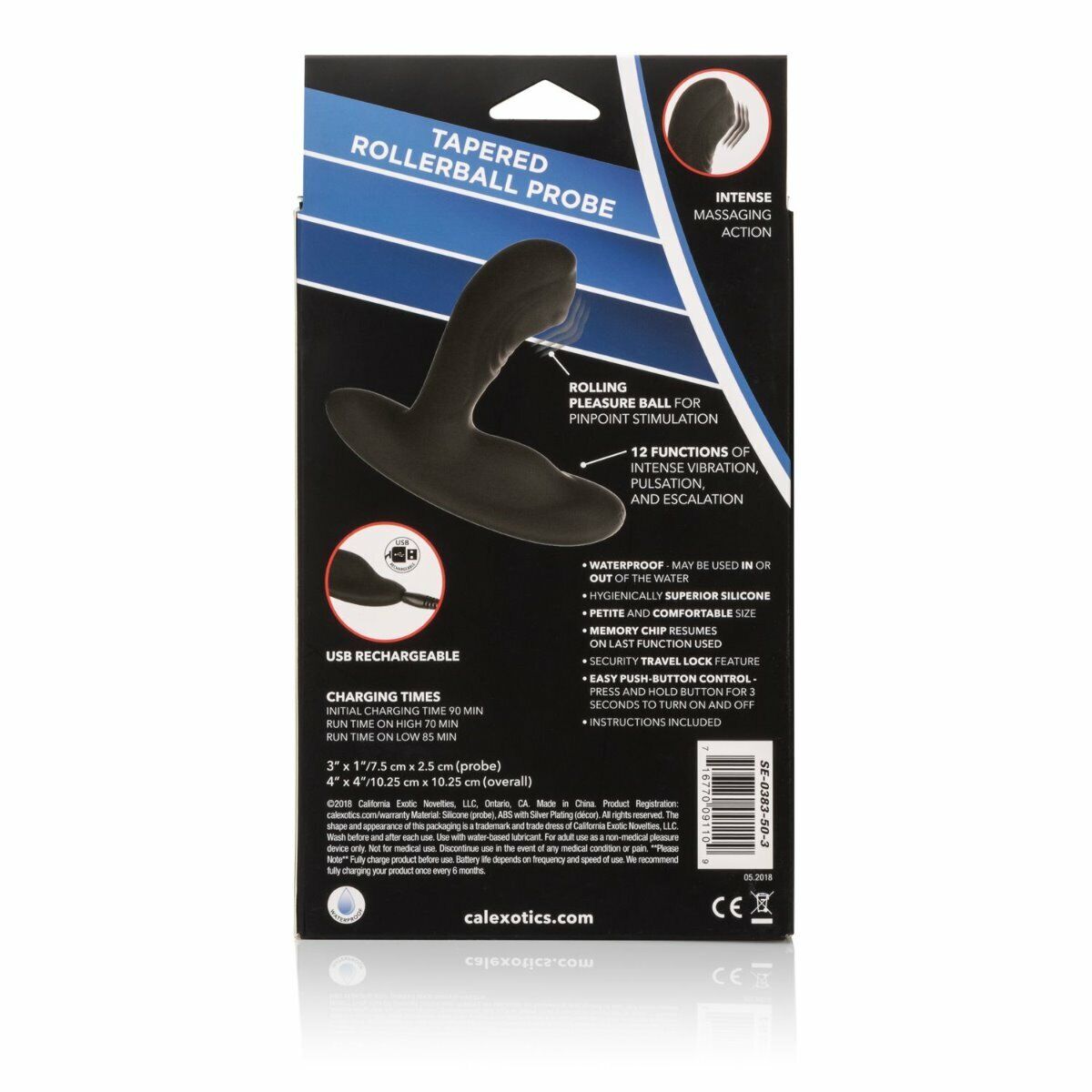 Vibrating Prostate Massager with Rolling Tip Anal Plug Vibrator Stimulator