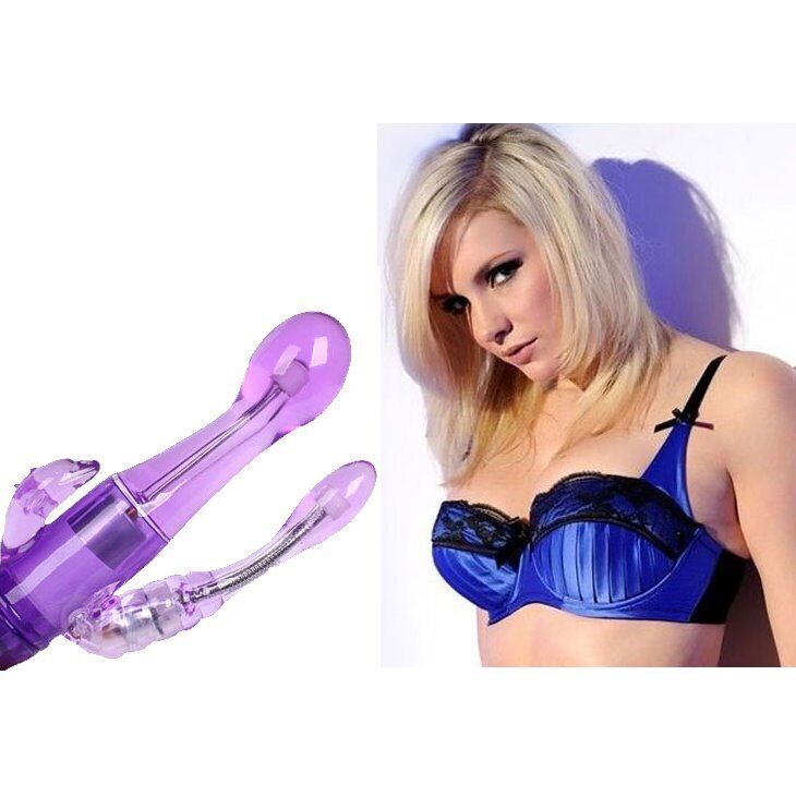 Bendable Flexible Clit G-spot Anal Triple Pleasure Rabbit Vibrator Vibe Dildo